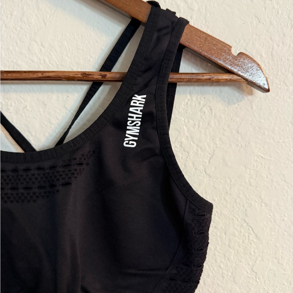 GYMSHARK Energy Seamless Crop Top Black - Picture 4 of 8